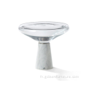 Table en verre moderne de conception minimaliste